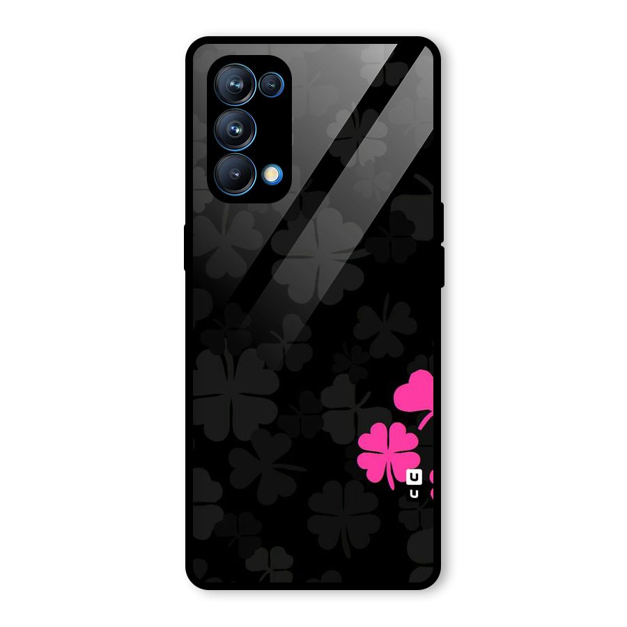 Little Pink Flower Glass Back Case for Oppo Reno5 Pro 5G