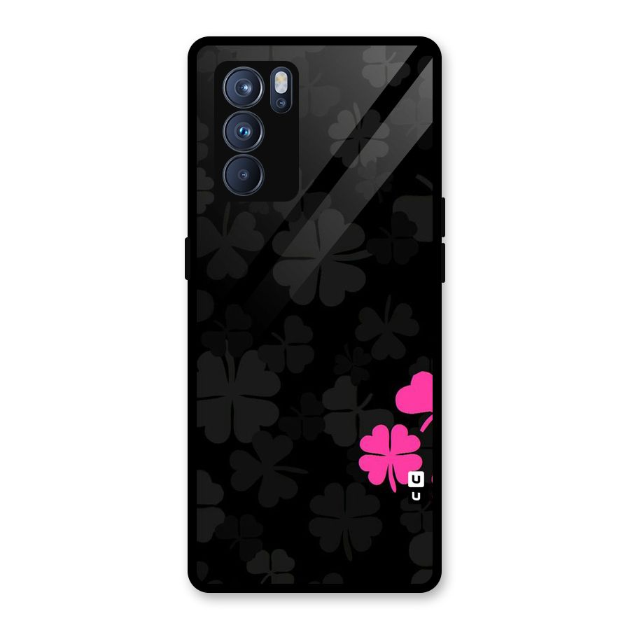 Little Pink Flower Glass Back Case for Oppo Reno6 Pro 5G