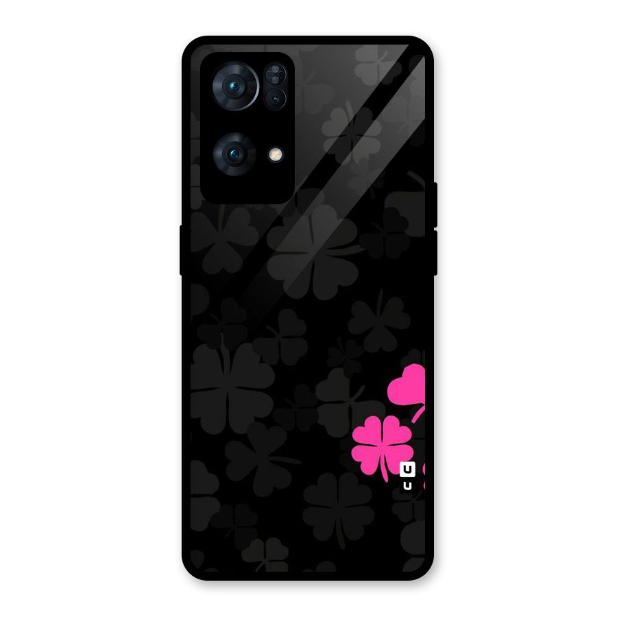 Little Pink Flower Glass Back Case for Oppo Reno7 Pro 5G