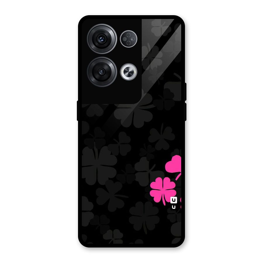 Little Pink Flower Glass Back Case for Oppo Reno8 Pro 5G
