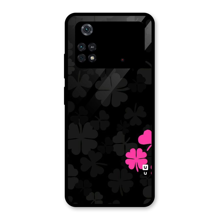 Little Pink Flower Glass Back Case for Poco M4 Pro 4G