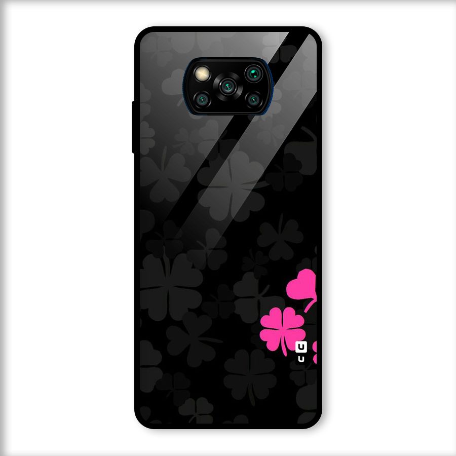 Little Pink Flower Glass Back Case for Poco X3