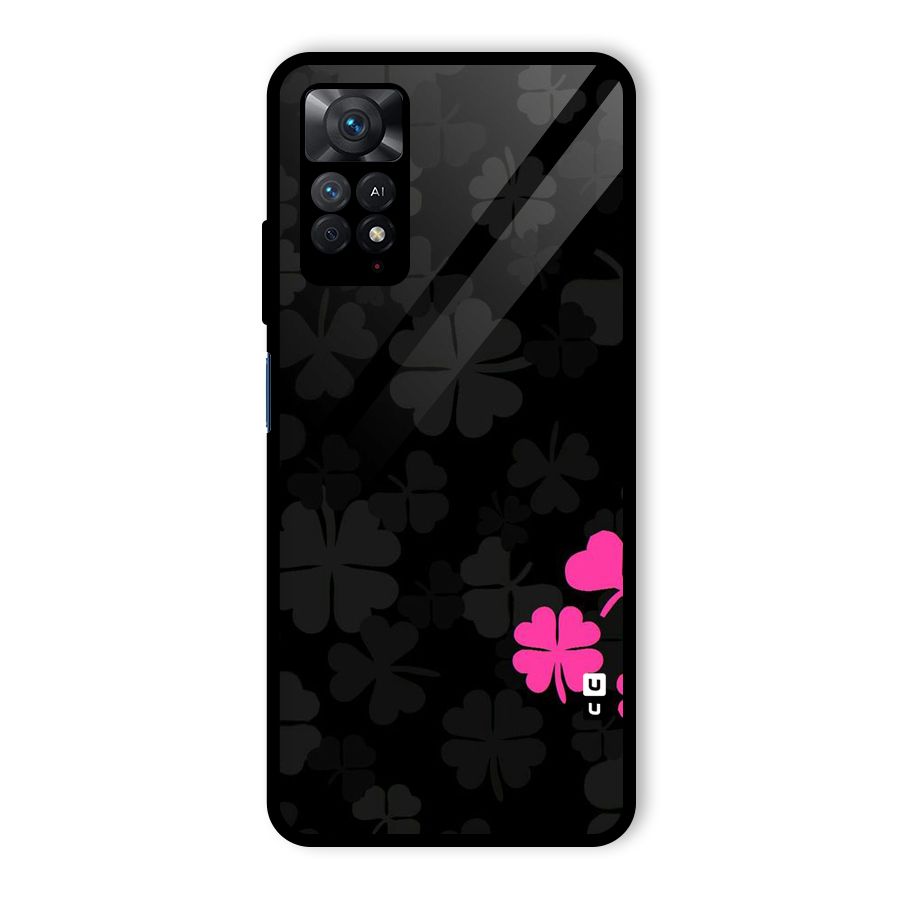 Little Pink Flower Glass Back Case for Redmi Note 11 Pro