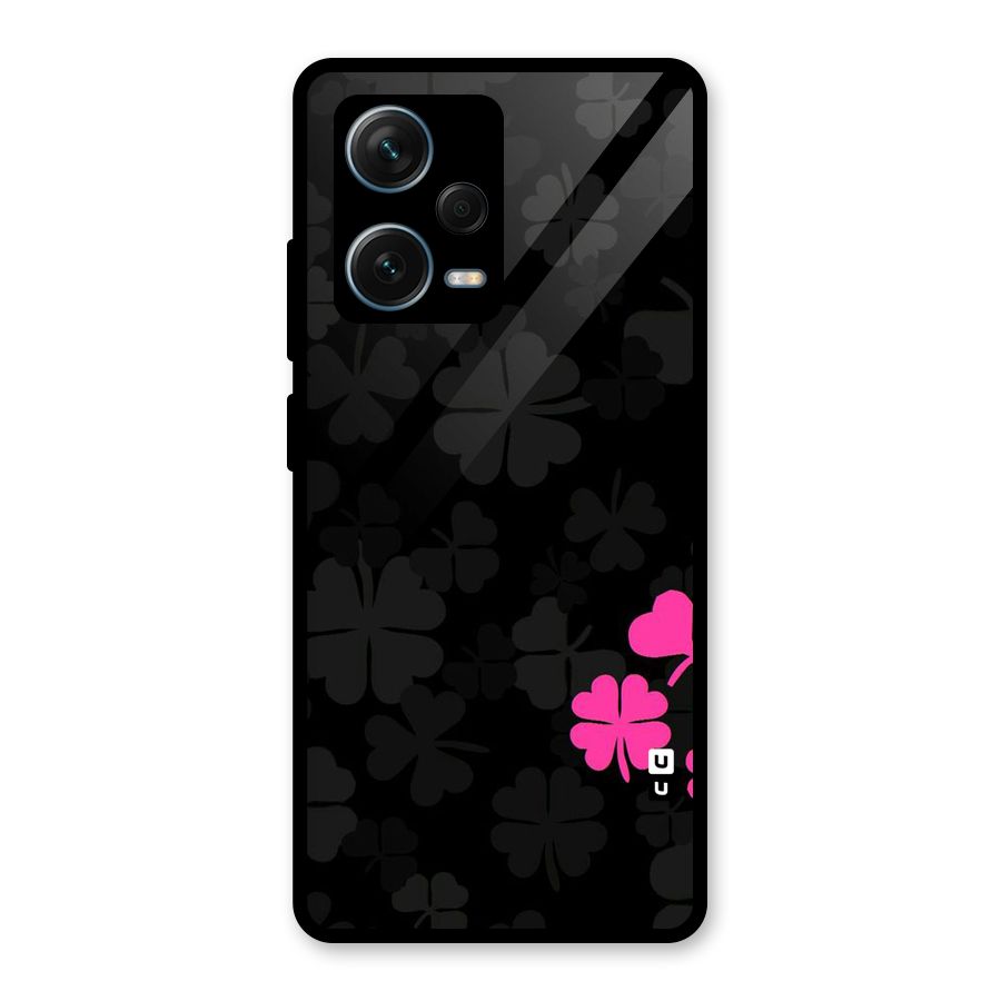 Little Pink Flower Glass Back Case for Redmi Note 12 Pro Plus 5G