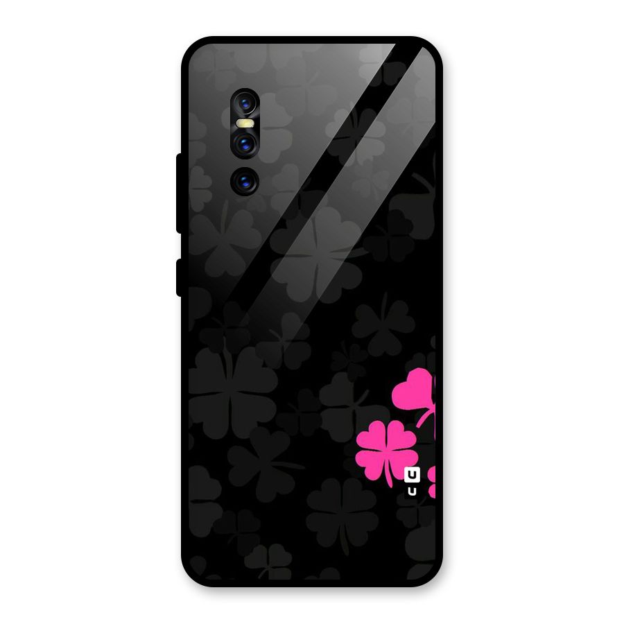 Little Pink Flower Glass Back Case for Vivo V15 Pro