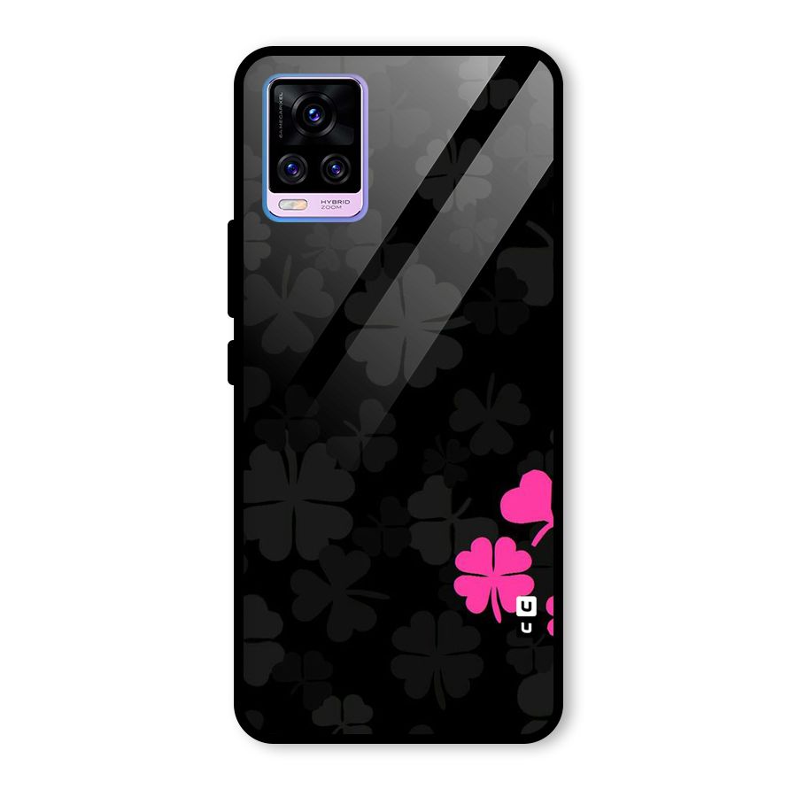 Little Pink Flower Glass Back Case for Vivo V20 Pro