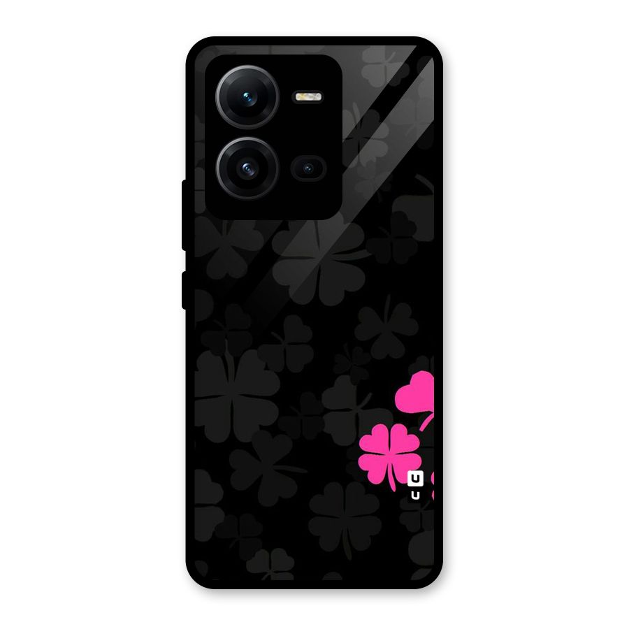 Little Pink Flower Glass Back Case for Vivo V25