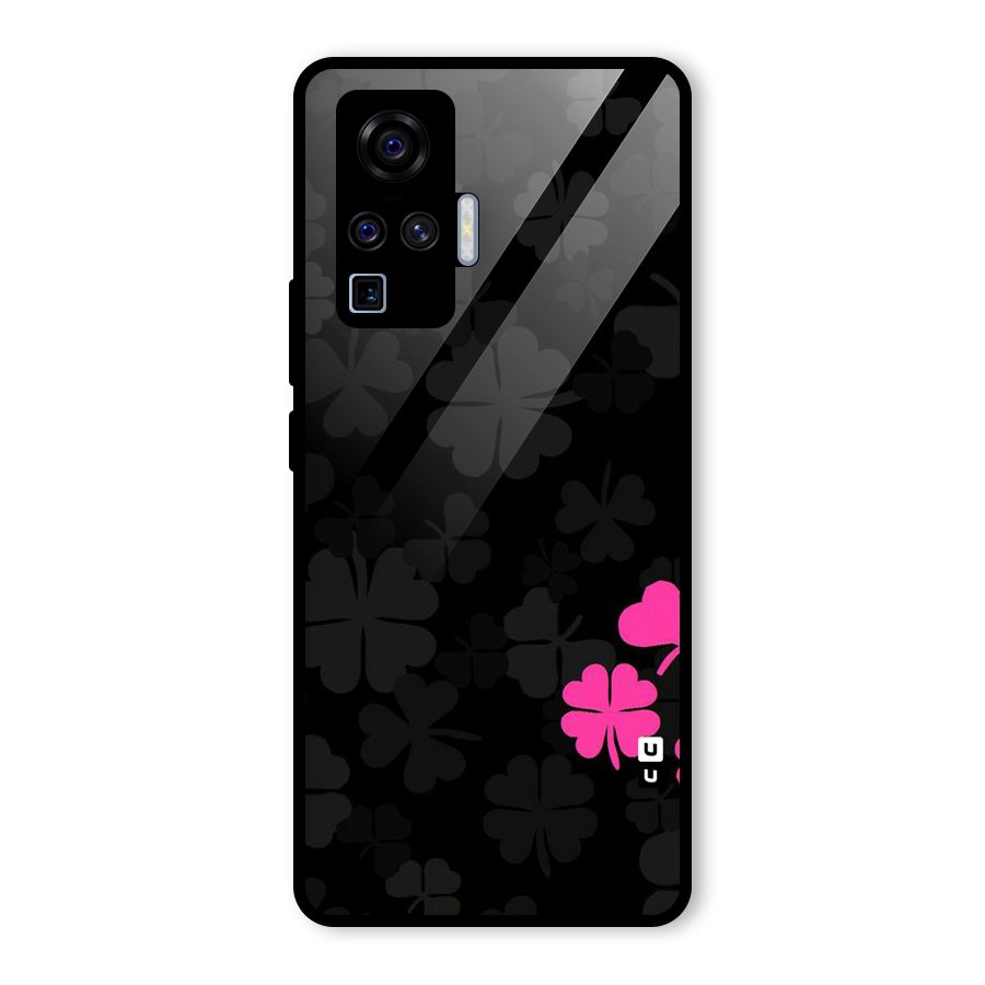 Little Pink Flower Glass Back Case for Vivo X50 Pro