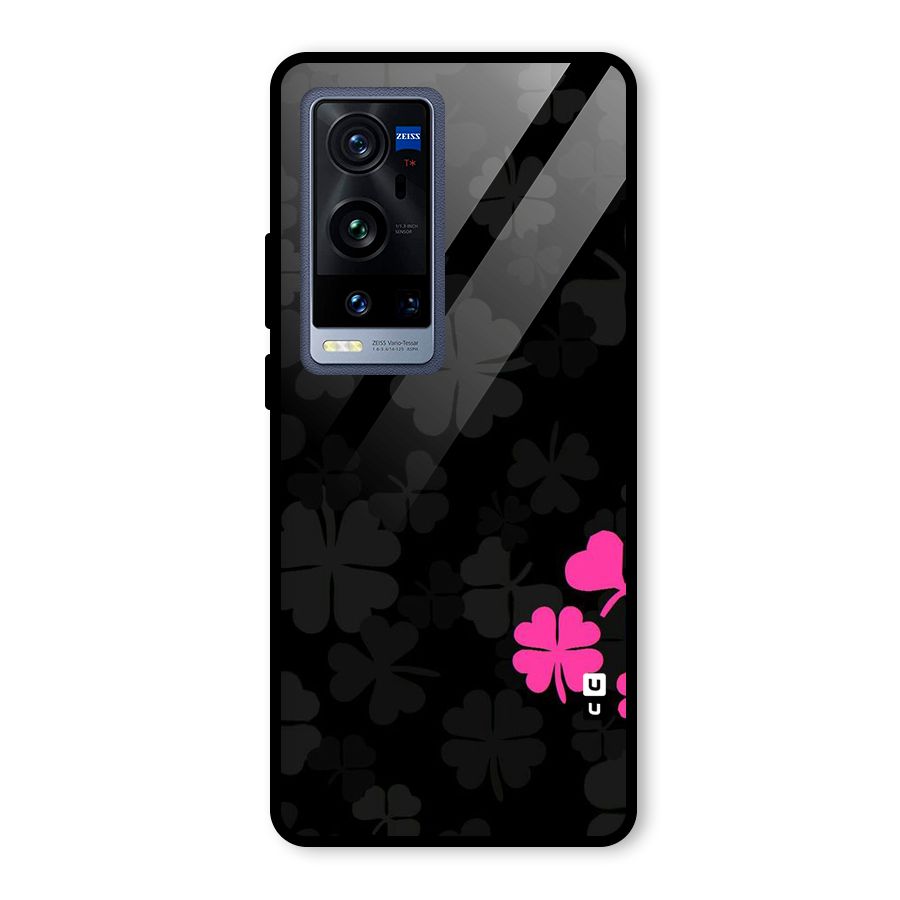 Little Pink Flower Glass Back Case for Vivo X60 Pro Plus