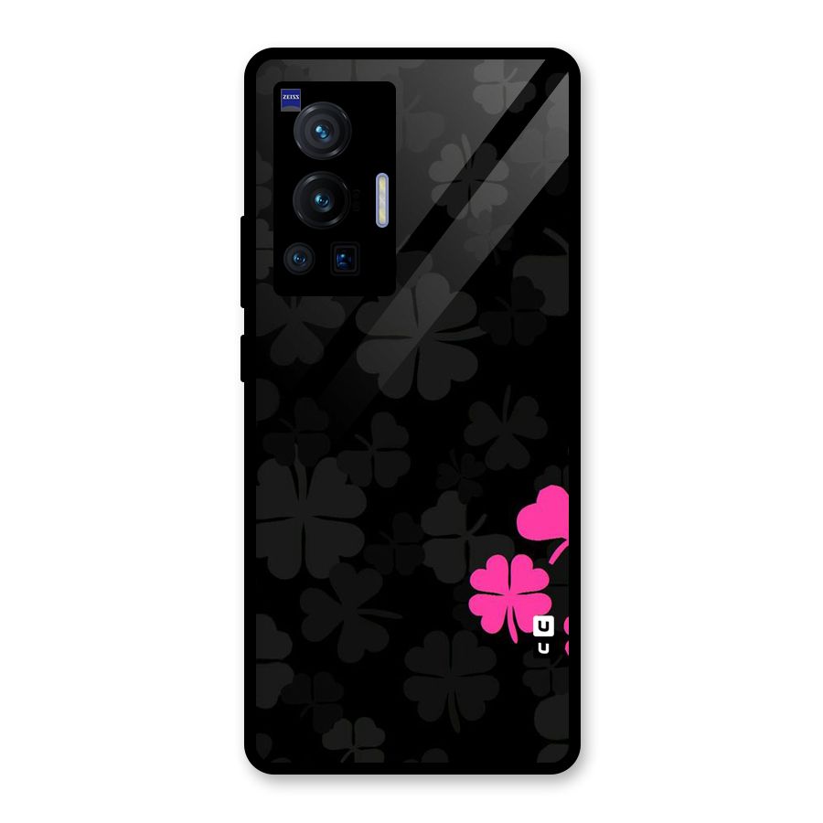 Little Pink Flower Glass Back Case for Vivo X70 Pro