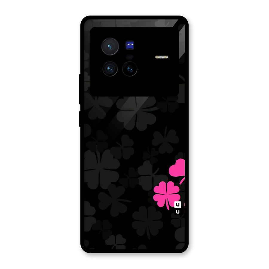 Little Pink Flower Glass Back Case for Vivo X80