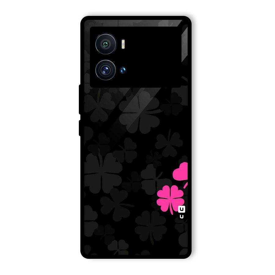 Little Pink Flower Glass Back Case for Vivo iQOO 9 Pro