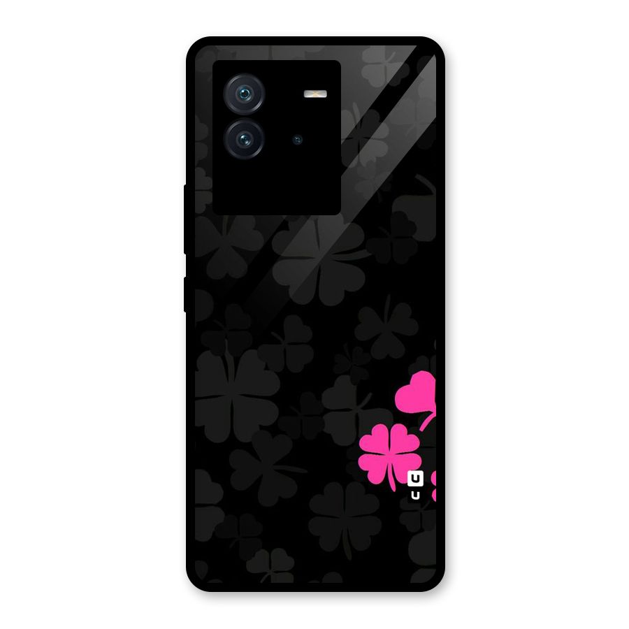 Little Pink Flower Glass Back Case for Vivo iQOO Neo 6 5G