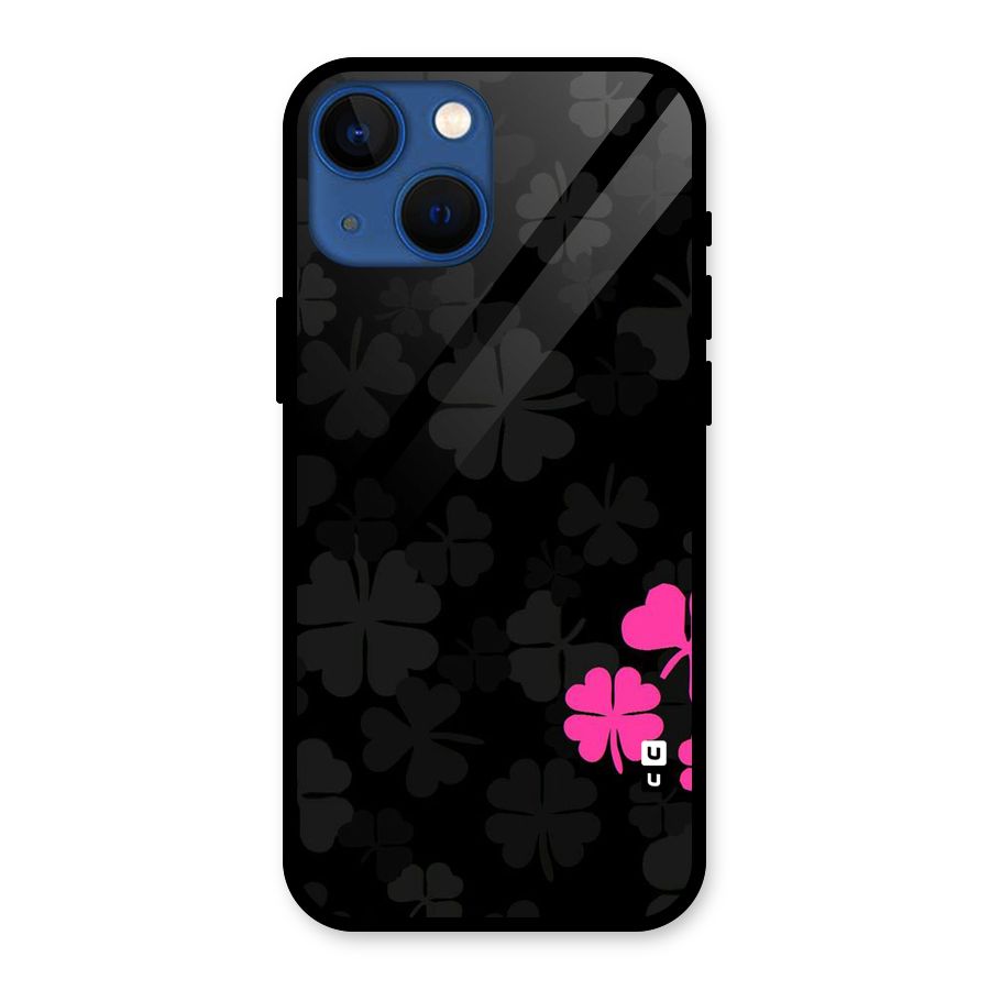 Little Pink Flower Glass Back Case for iPhone 13 Mini