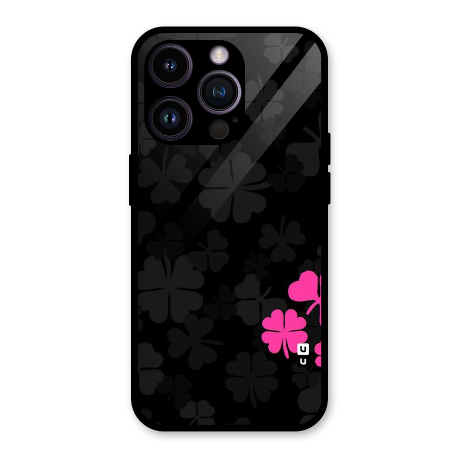 Little Pink Flower Glass Back Case for iPhone 14 Pro
