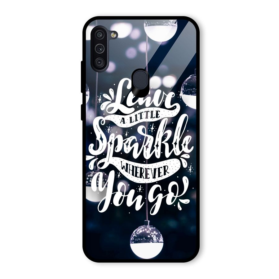 Little Spark Glass Back Case for Galaxy M11