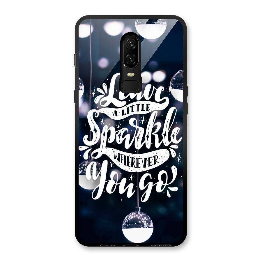 Little Spark Glass Back Case for OnePlus 6