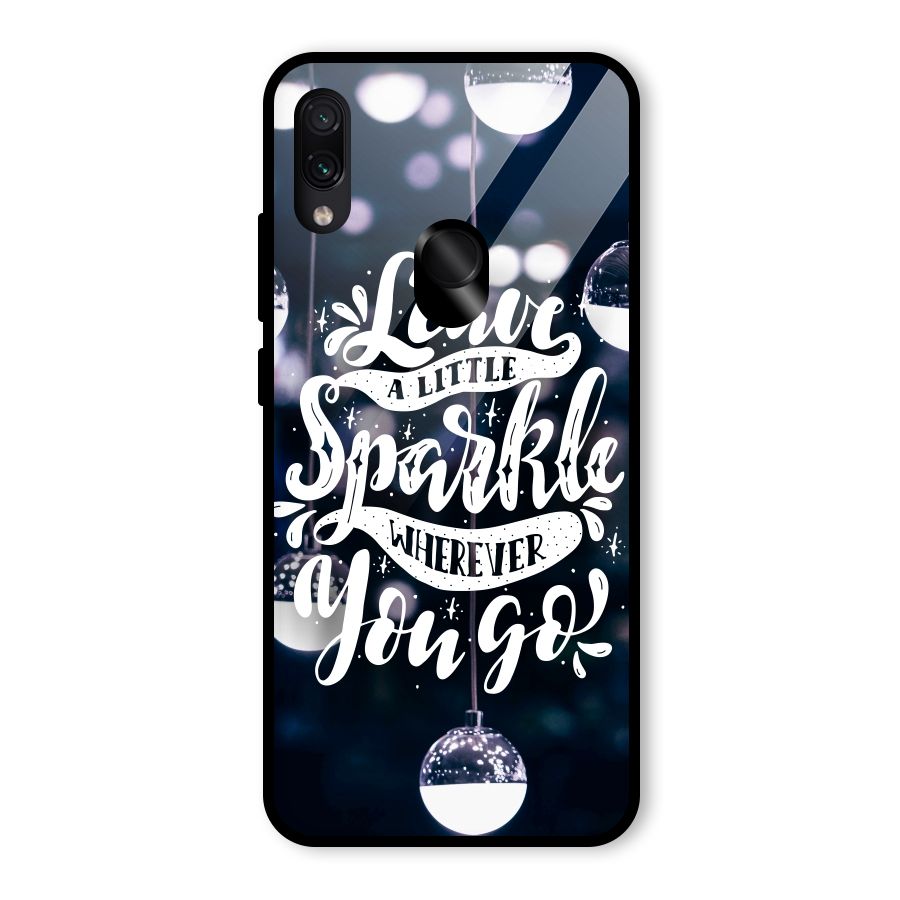 Little Spark Glass Back Case for Redmi Note 7 Pro