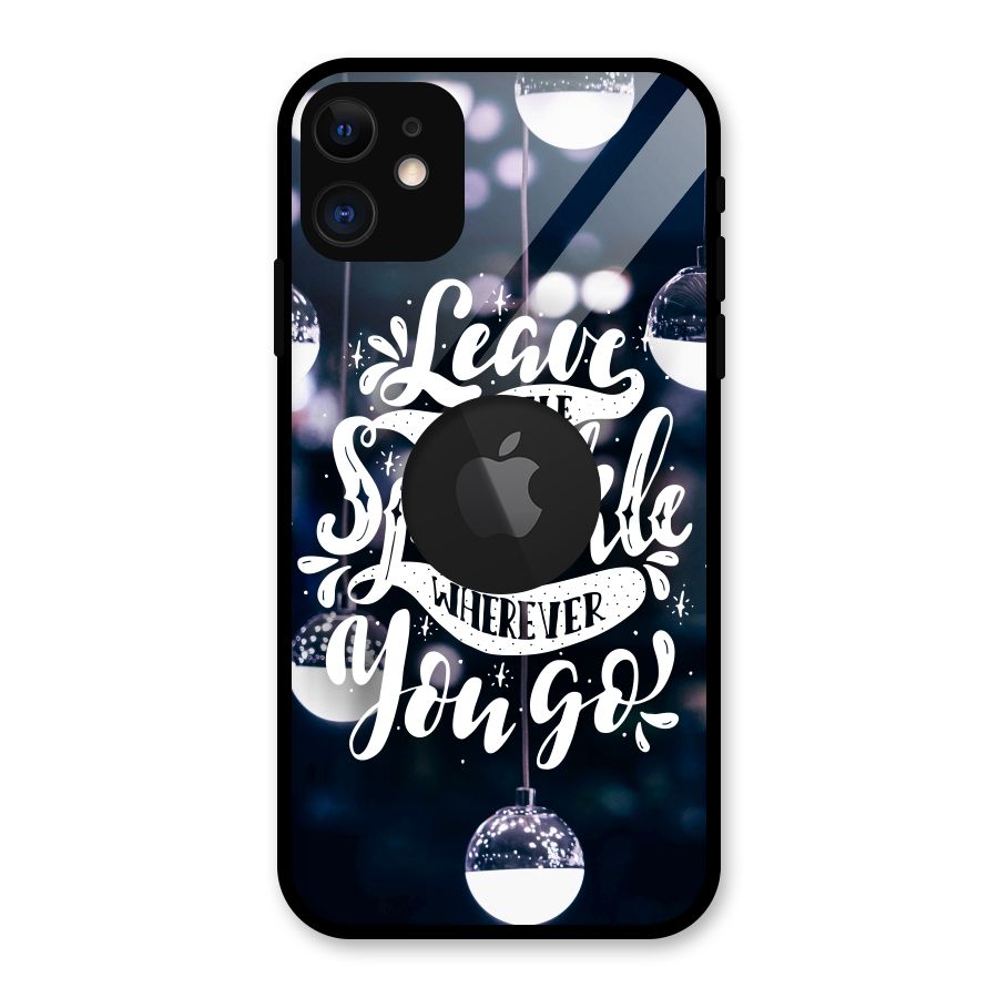 Little Spark Glass Back Case for iPhone 11 Logo Cut