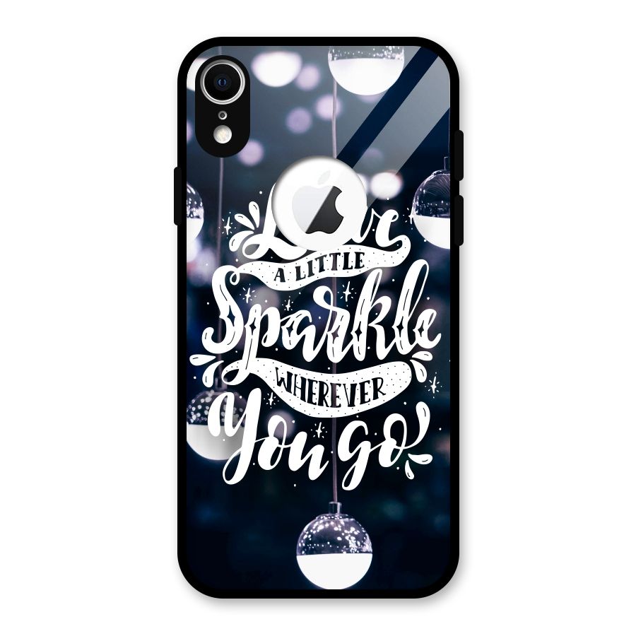 Little Spark Glass Back Case for iPhone XR Logo Cut