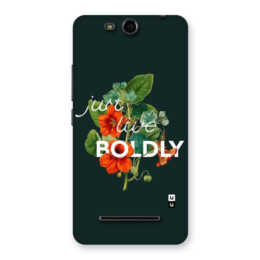 Live Boldly Back Case for Micromax Canvas Juice 3 Q392