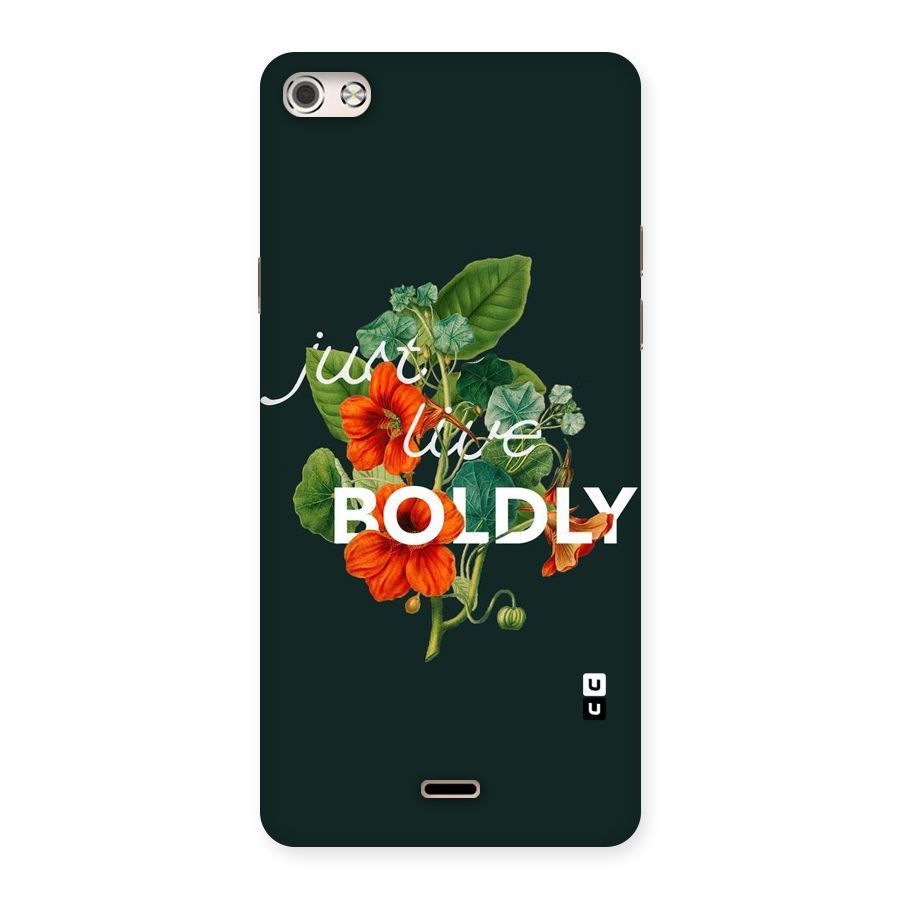 Live Boldly Back Case for Micromax Canvas Silver 5