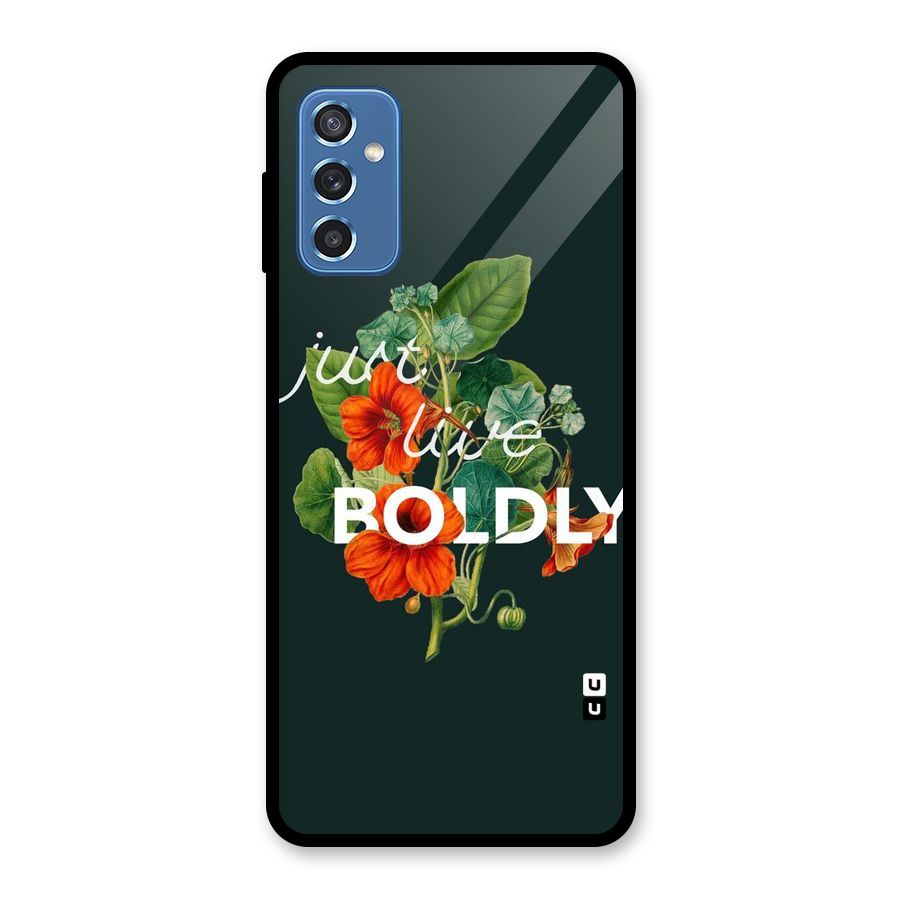 Live Boldly Glass Back Case for Galaxy M52 5G