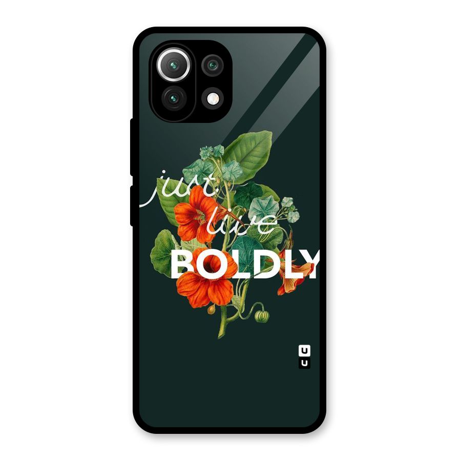Live Boldly Glass Back Case for Mi 11 Lite NE 5G