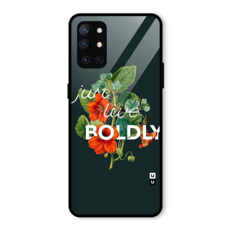 Live Boldly Glass Back Case for OnePlus 9R
