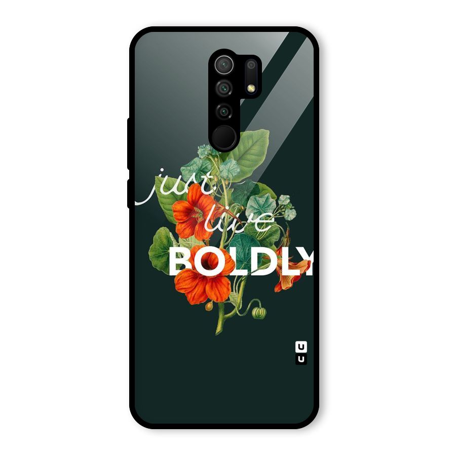 Live Boldly Glass Back Case for Poco M2