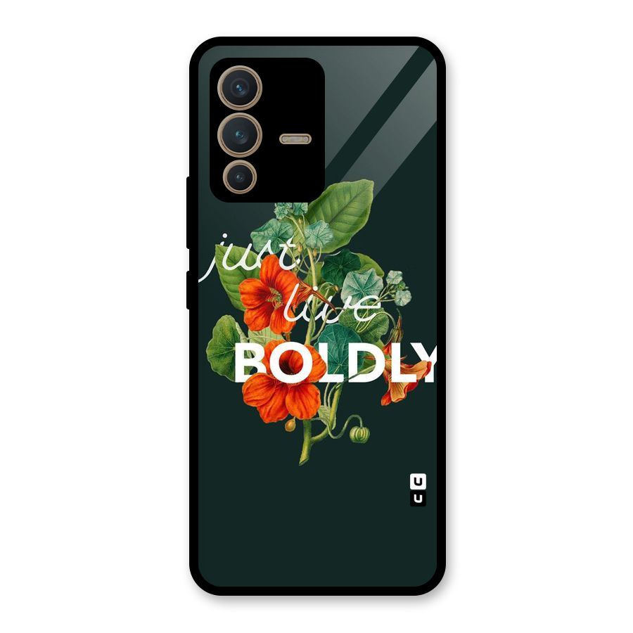 Live Boldly Glass Back Case for Vivo V23 5G