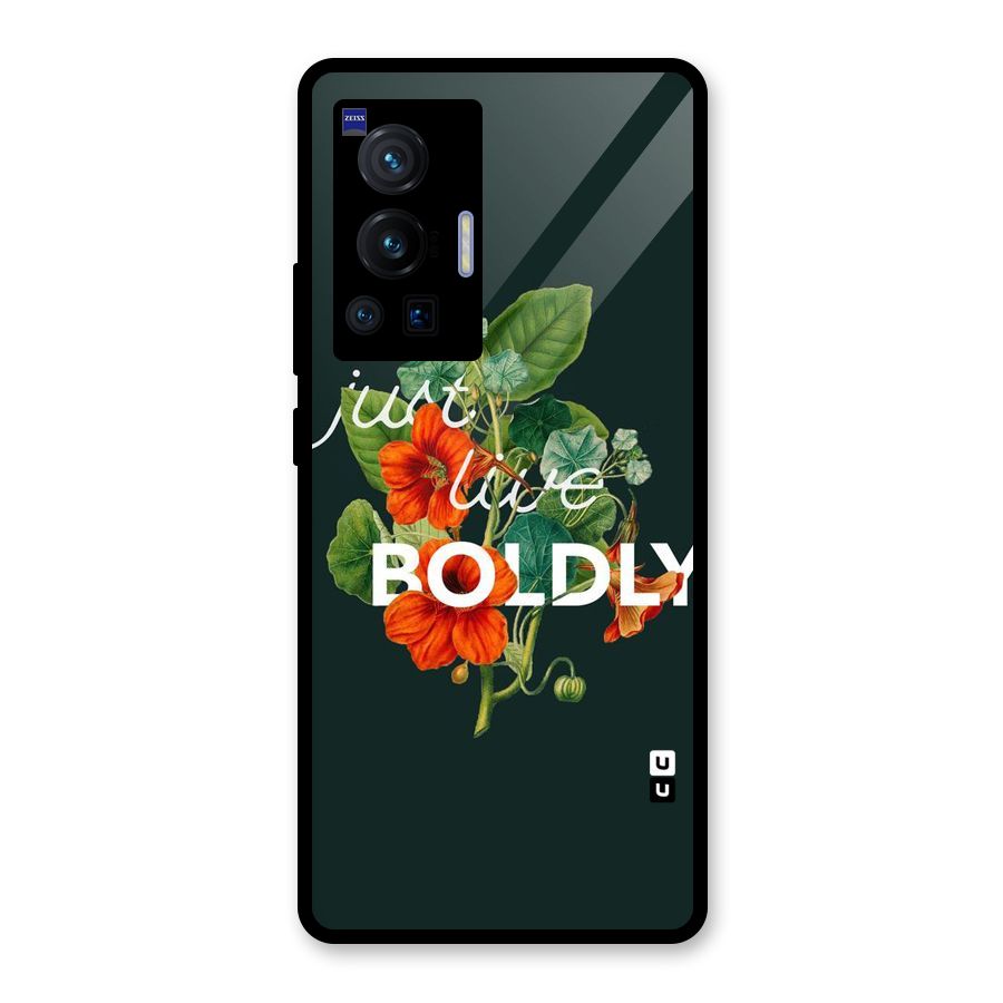 Live Boldly Glass Back Case for Vivo X70 Pro