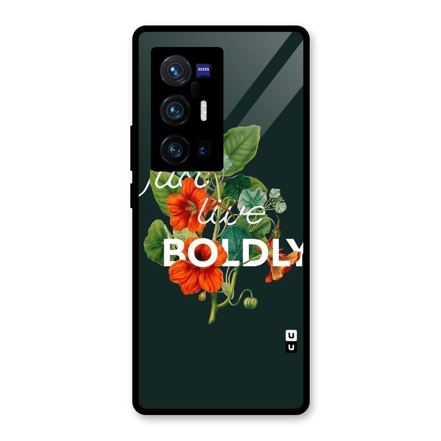 Live Boldly Glass Back Case for Vivo X70 Pro Plus