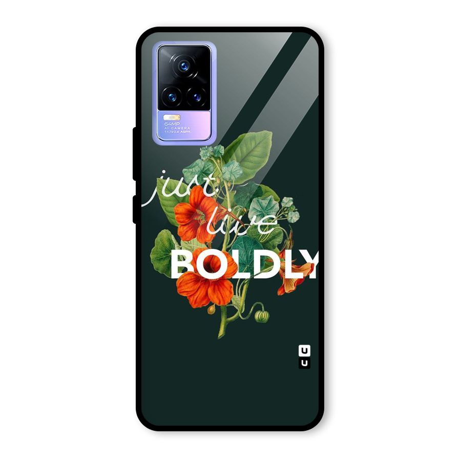 Live Boldly Glass Back Case for Vivo Y73