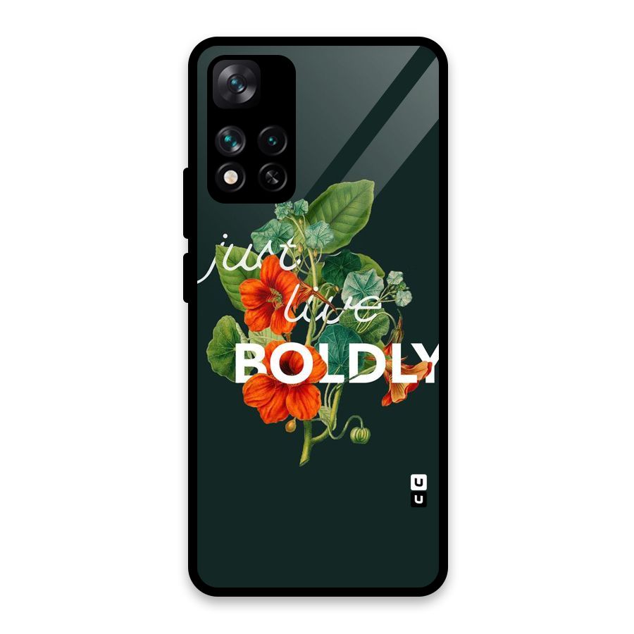 Live Boldly Glass Back Case for Xiaomi 11i HyperCharge 5G