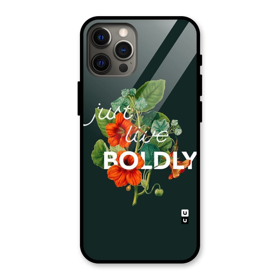 Live Boldly Glass Back Case for iPhone 12 Pro Max