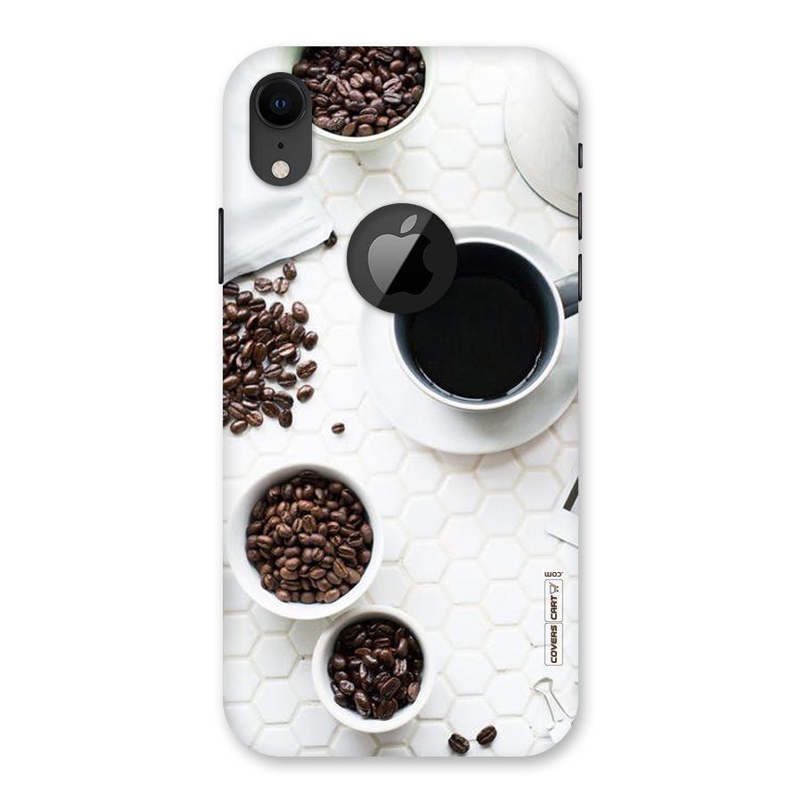 Live Coffee Back Case for iPhone XR Logo Cut