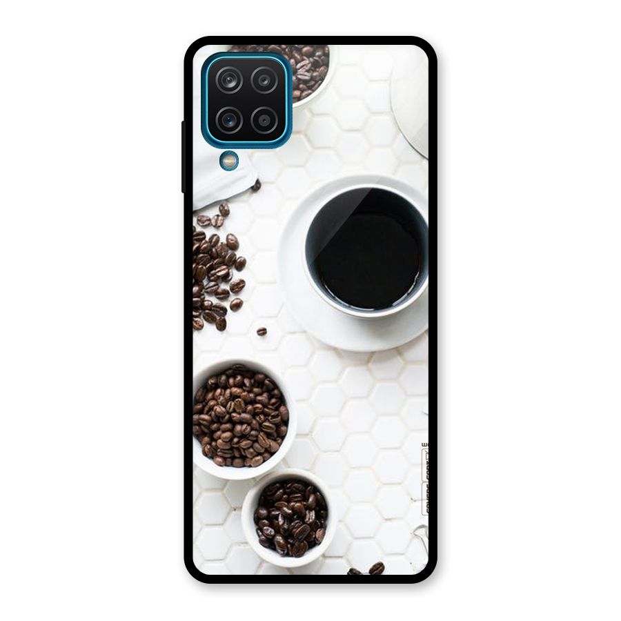 Live Coffee Glass Back Case for Galaxy A12
