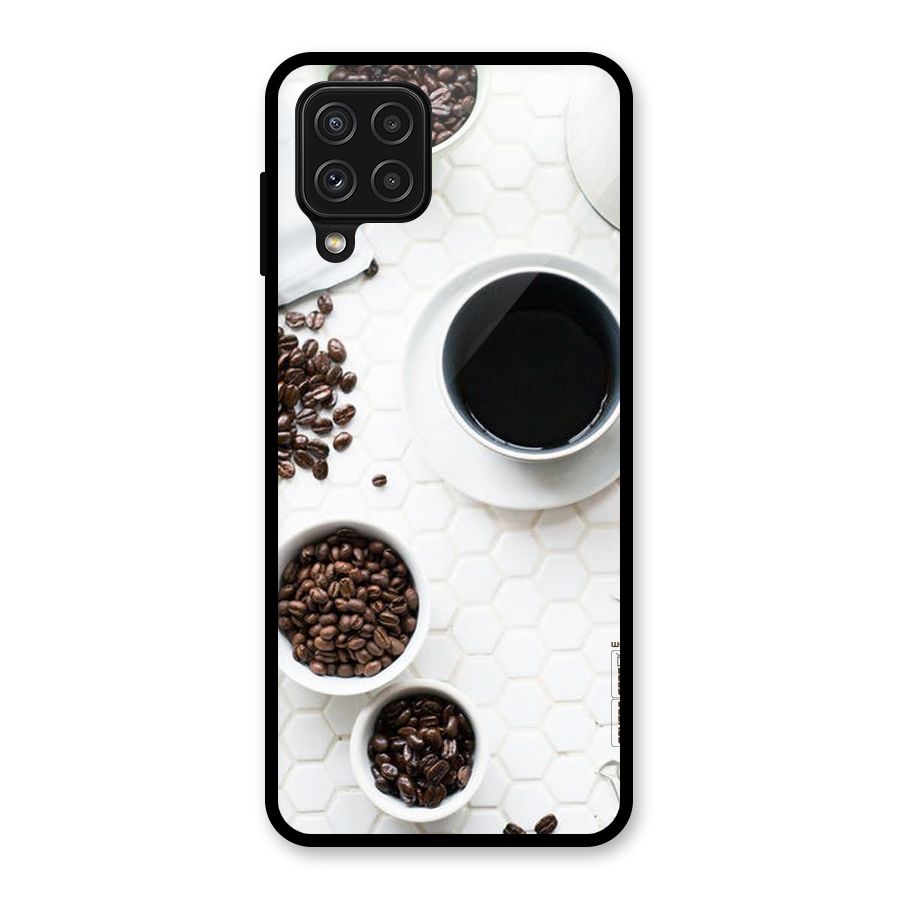 Live Coffee Glass Back Case for Galaxy A22 4G