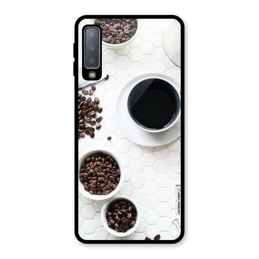 Live Coffee Glass Back Case for Galaxy A7 (2018)