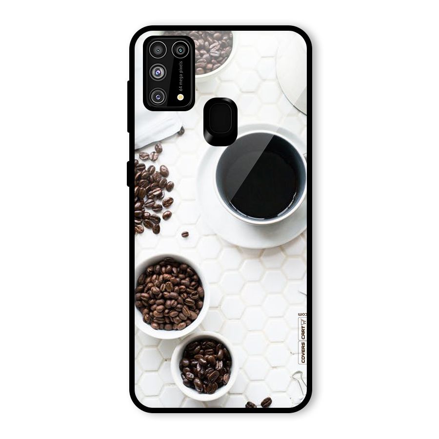 Live Coffee Glass Back Case for Galaxy F41