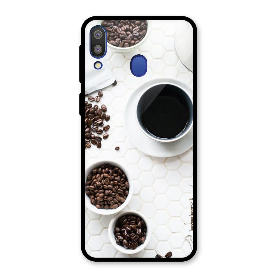 Live Coffee Glass Back Case for Galaxy M20