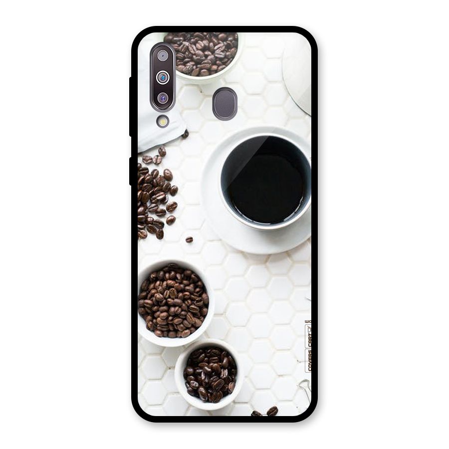 Live Coffee Glass Back Case for Galaxy M30