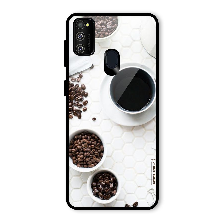 Live Coffee Glass Back Case for Galaxy M30s