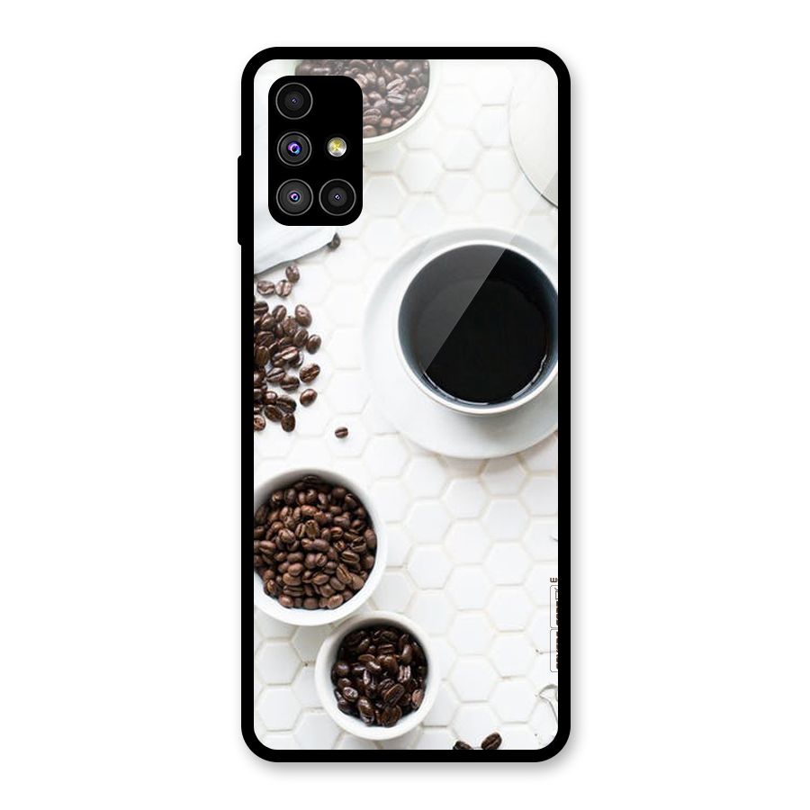 Live Coffee Glass Back Case for Galaxy M51