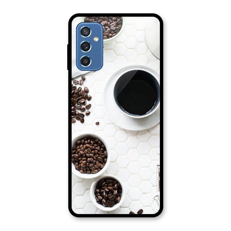 Live Coffee Glass Back Case for Galaxy M52 5G