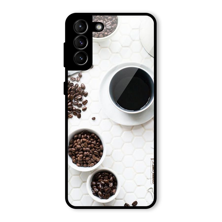 Live Coffee Glass Back Case for Galaxy S21 Plus