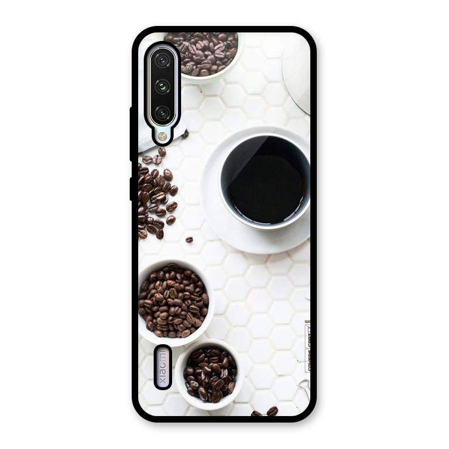Live Coffee Glass Back Case for Mi A3