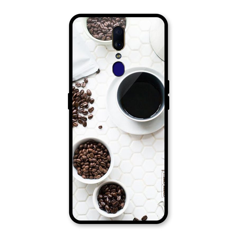 Live Coffee Glass Back Case for Oppo F11