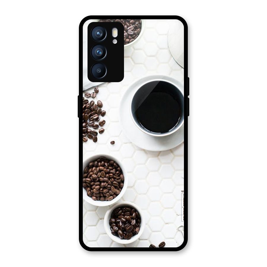 Live Coffee Glass Back Case for Oppo Reno6 5G